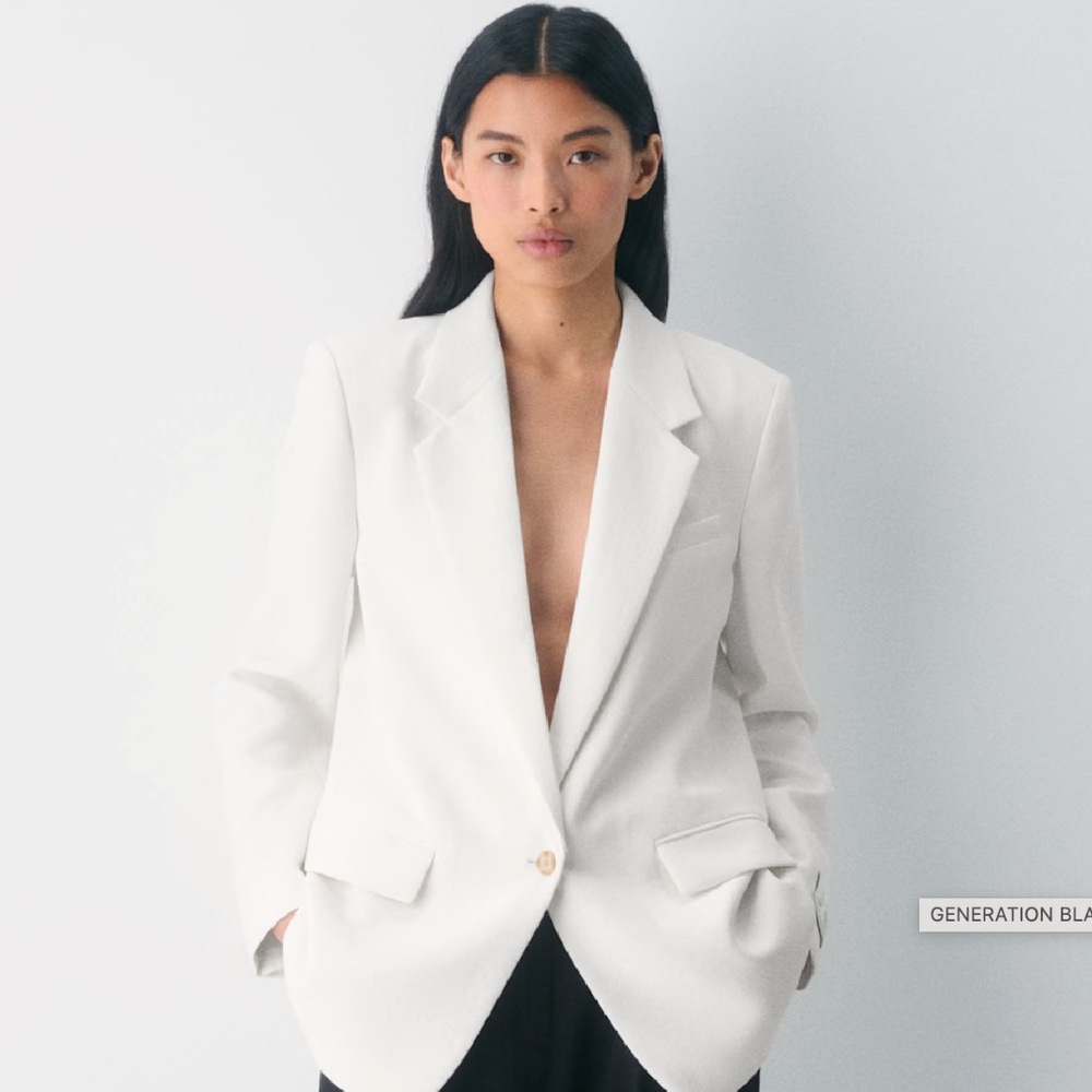 Aritzia Wilfred Cream Blazer Size 12